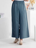 Wide Leg Elastic Waist Pants - Trendsi - Flyclothing LLC