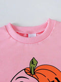 Children's Halloween Graphic Sweatshirt and Flare Pants Set - Trendsi - Flyclothing LLC