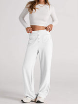 High Waist Wide Leg Pants - Trendsi - Flyclothing LLC