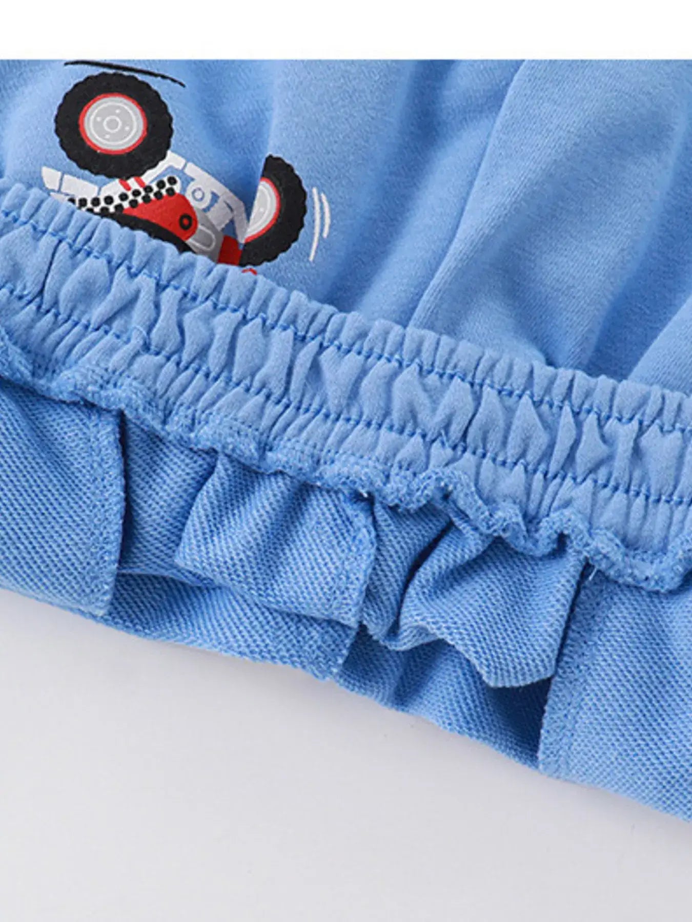 Children's Cartoon ATV Print Tee and Shorts Set - Trendsi - Flyclothing LLC