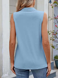 Quarter Zip Collared Tank - Trendsi - Flyclothing LLC