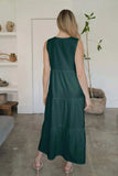 V-Neck Sleeveless Midi Tiered Dress - Trendsi - Flyclothing LLC