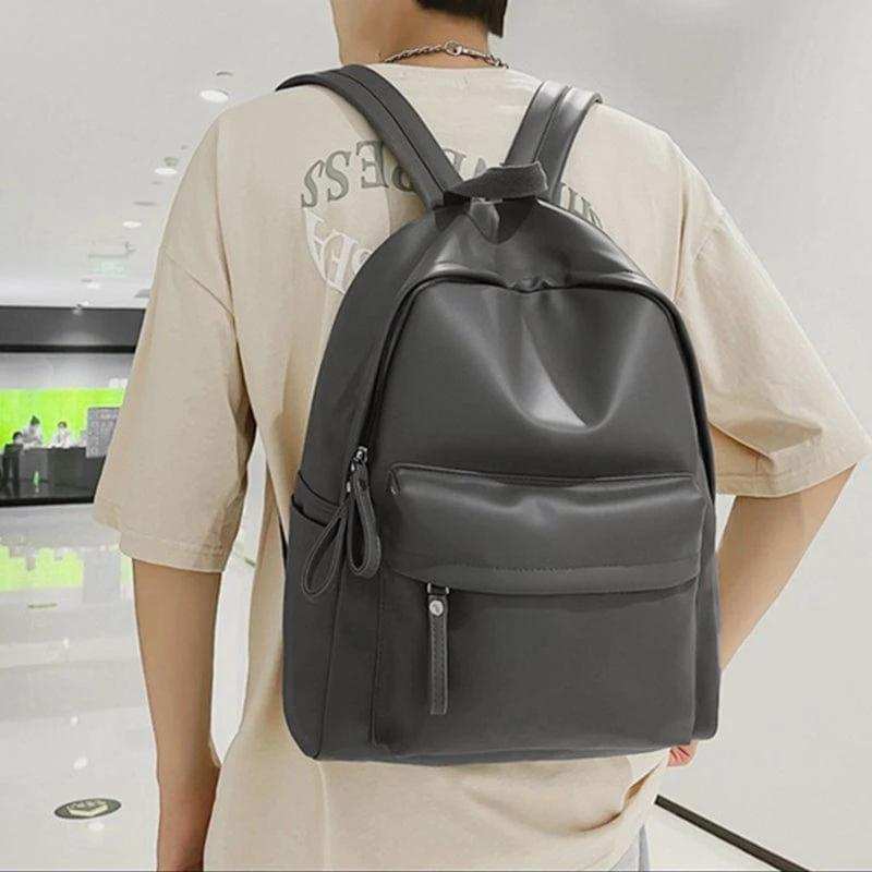 PU Leather Zip Backpack Bag - Trendsi - Flyclothing LLC