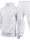Men's Full Size Long Sleeve Hoodie and Pants Set Plus Size - Trendsi