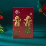 Alloy Gingerbread Man Stud Earrings - Trendsi - Flyclothing LLC