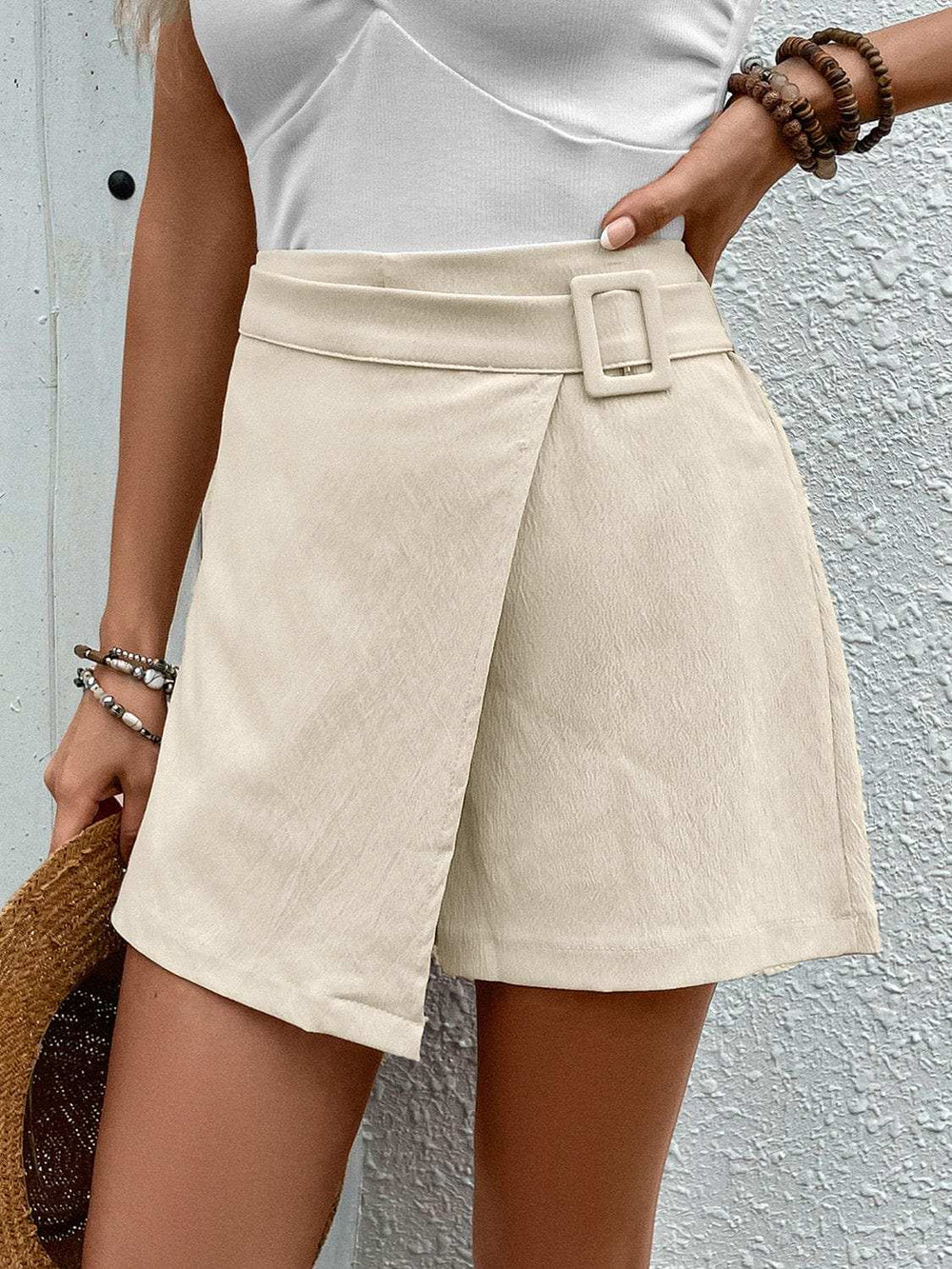 High Waist Skort - Trendsi - Flyclothing LLC