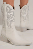 Beast Fashion Rhinestone Detail Point Toe Boots - Trendsi