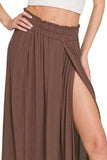 Zenana Woven Crinkle Gauze Long Skirts - Trendsi - Flyclothing LLC