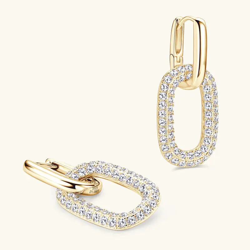 2.16 Carat Moissanite 925 Sterling Silver Earrings - Trendsi - Flyclothing LLC