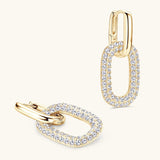 2.16 Carat Moissanite 925 Sterling Silver Earrings - Trendsi