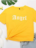 Perfee ANGEL Round Neck Short Sleeve T-Shirt - Trendsi - Flyclothing LLC