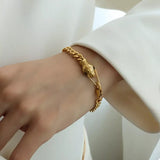 Titanium Steel Zircon Snake Bracelet - Trendsi - Flyclothing LLC
