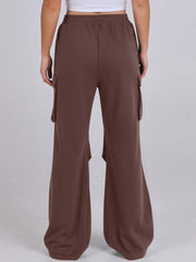 Elastic Waist Wide Leg Pants with Pockets - Trendsi