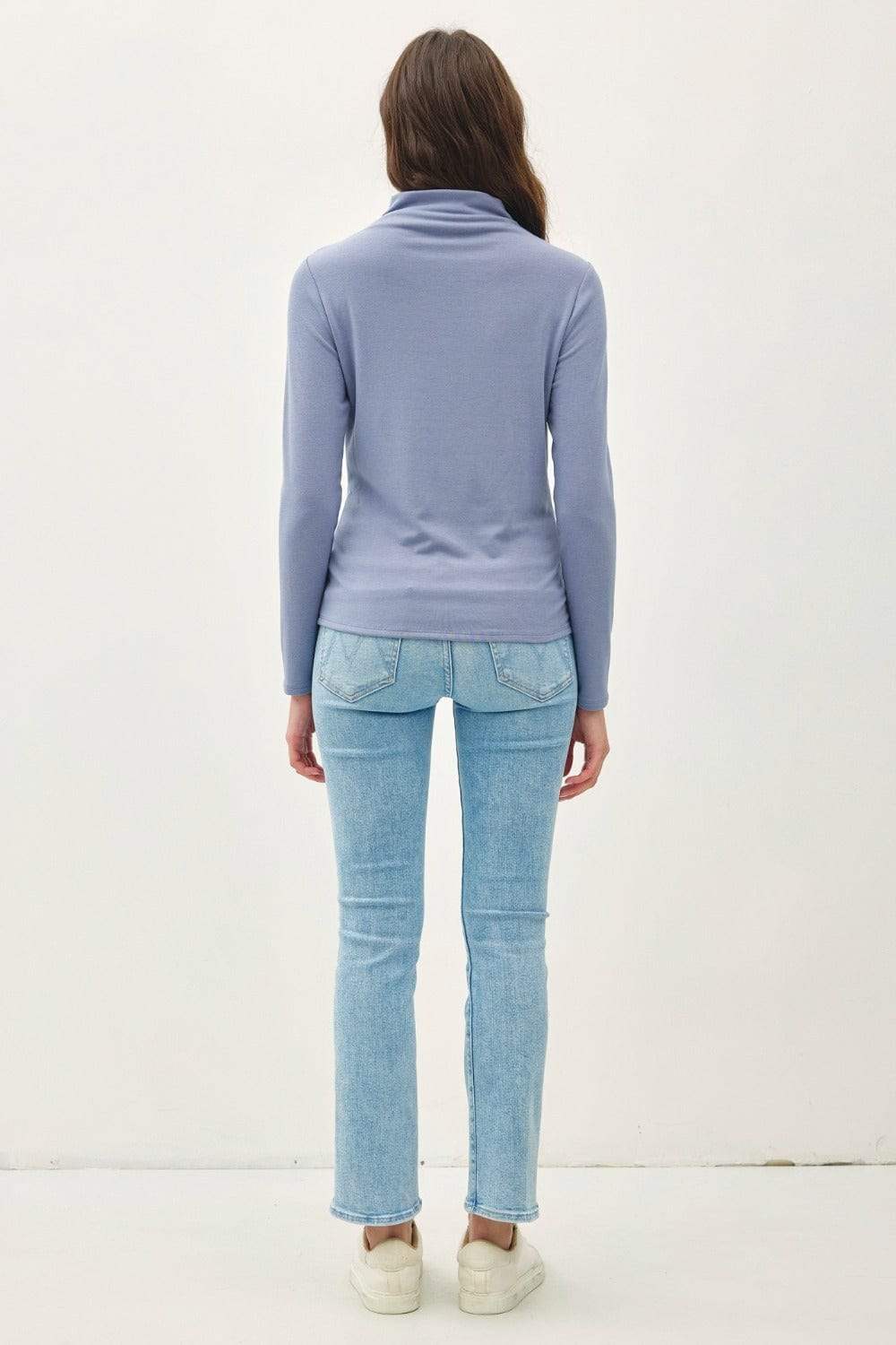 Be Cool Mock Neck Long Sleeve T-Shirt - Trendsi - Flyclothing LLC