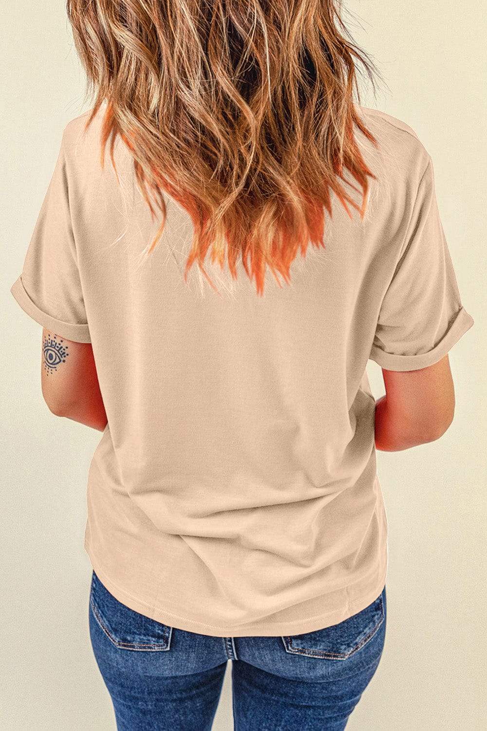 AMERICA Round Neck Short Sleeve T-Shirt - Trendsi - Flyclothing LLC