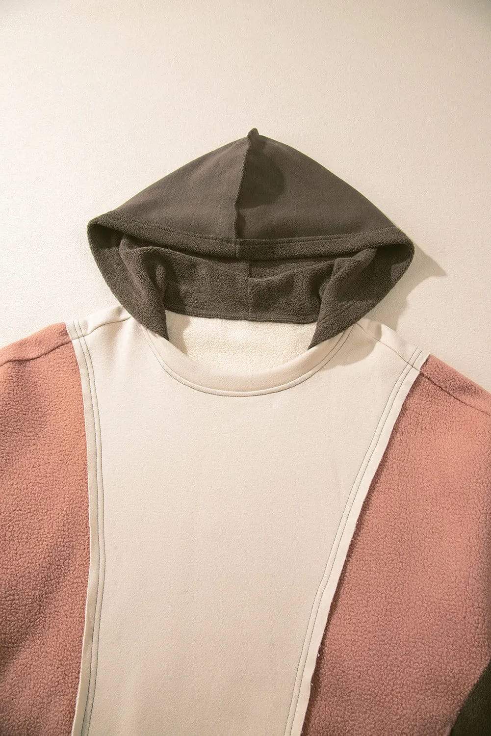 Color Block Long Sleeve Hoodie - Trendsi - Flyclothing LLC