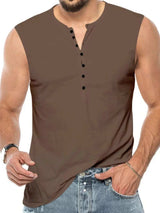 Men's Full Size Button Detail Tank Plus Size - Trendsi - Flyclothing LLC