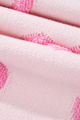 High-Low Heart Round Neck Long Sleeve Sweater - Trendsi