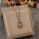 Alloy Books Pendant Necklace - Trendsi
