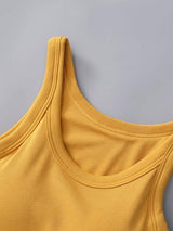 Round Neck Tank with Bra - Trendsi - Flyclothing LLC