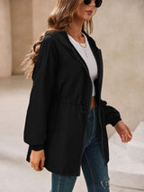 Ivy Lane Outdoor Waterproof Long Sleeve Hooded Windbreaker - Trendsi - Flyclothing LLC