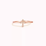 925 Sterling Silver Zircon Cross Ring - Trendsi - Flyclothing LLC