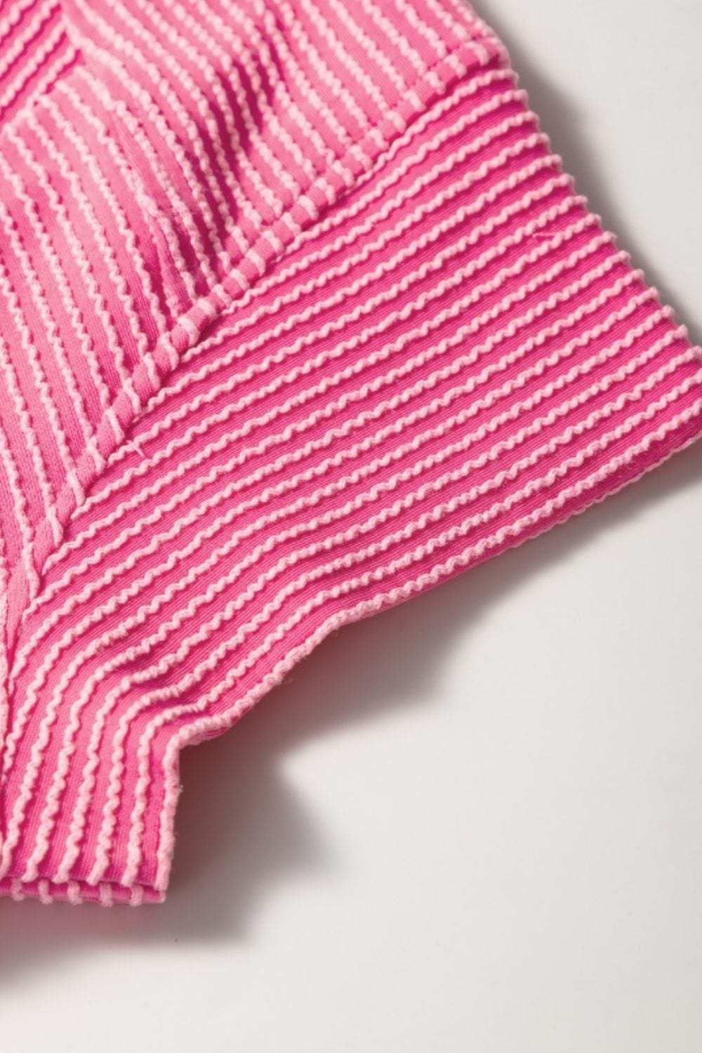 Corded Knit Short Sleeve T-Shirt and Wide Leg Pants Set - Trendsi - Flyclothing LLC