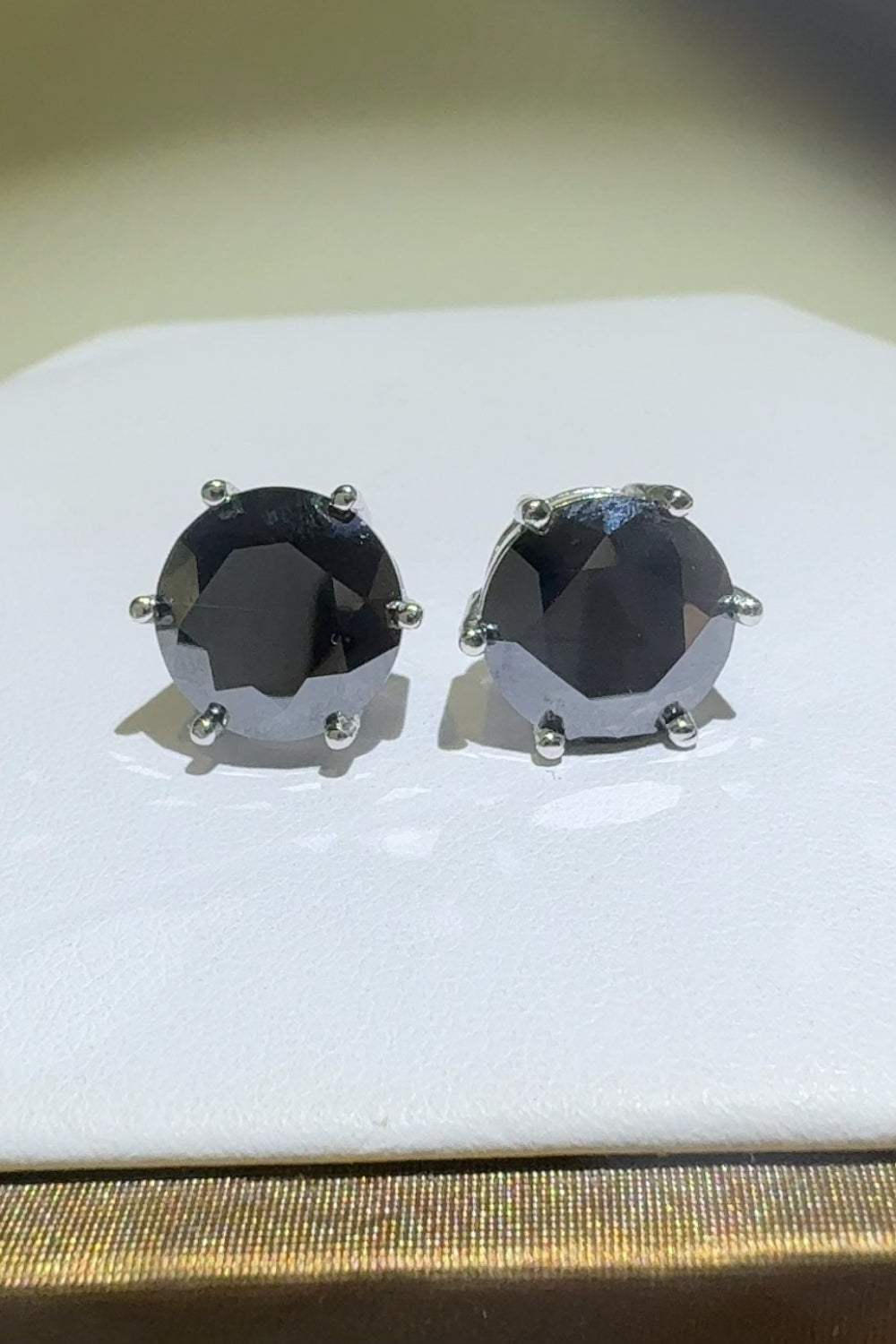 4 Carat Moissanite 925 Sterling Silver Stud Earrings - Trendsi - Flyclothing LLC