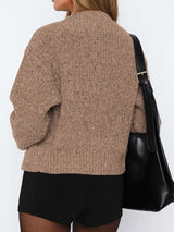 Zip Up Long Sleeve Cardigan - Trendsi - Flyclothing LLC