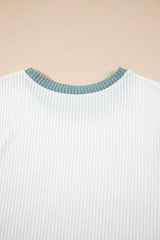 Contrast Trim Ribbed Knit Sleeveless Top - Trendsi - Flyclothing LLC