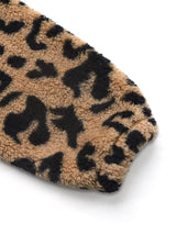 Leopard Zip Up Fleece Jacket - Trendsi - Flyclothing LLC