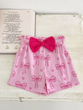Children's Bowknot Ruffle Sleeve Top and Shorts Set - Trendsi - Flyclothing LLC