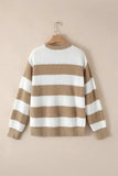 Color Block Round Neck Sweater - Trendsi - Flyclothing LLC