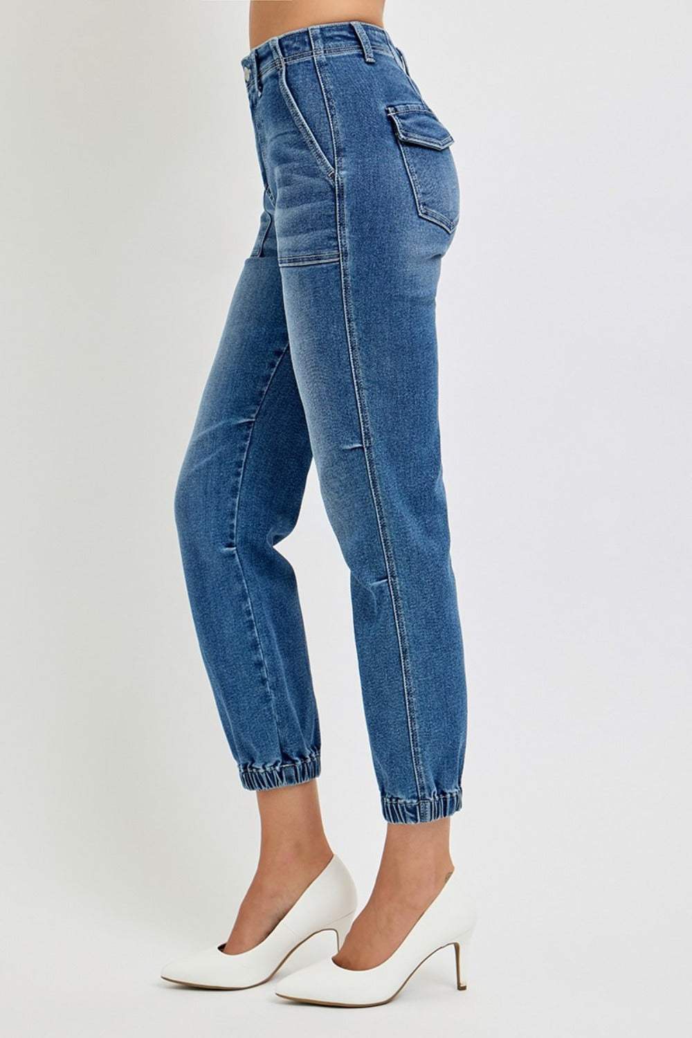 RISEN Full Size High Rise Ankle Jogger Jeans - Trendsi - Flyclothing LLC