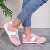 Contrast Round Toe Flat Sneakers - Trendsi - Flyclothing LLC