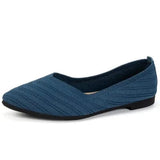 Mesh Point Toe Solid Color Slip-Ons - Trendsi