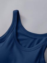 Round Neck Tank with Bra - Trendsi - Flyclothing LLC