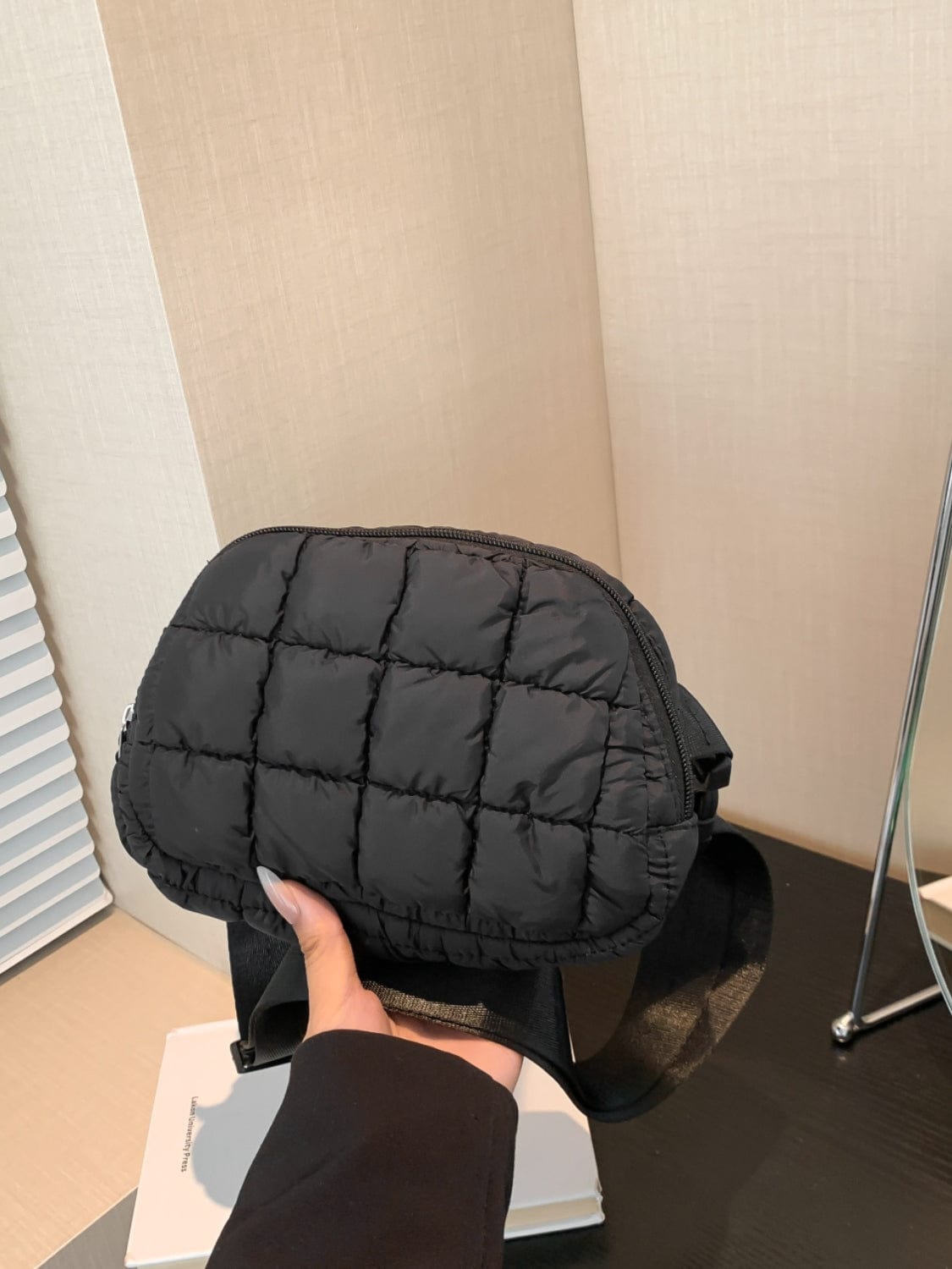 Bubble Texture Adjustable Strap Crossbody Bag - Trendsi