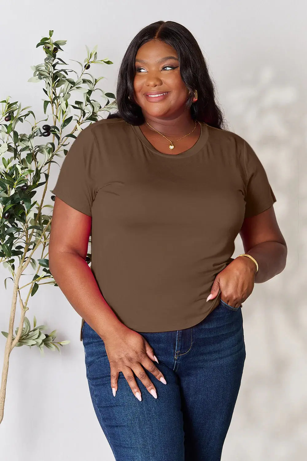 Basic Bae Full Size Round Neck Short Sleeve T-Shirt - ShopBasicbae - Flyclothing LLC