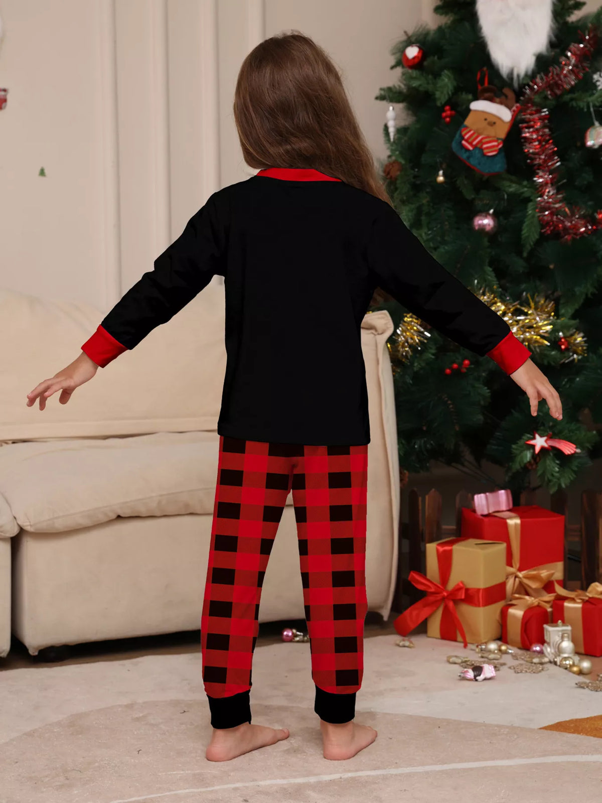 Full Size Matching Family Christmas Pajamas Set with Festive Graphic Plus Size - Trendsi - Flyclothing LLC