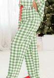Plaid Collared Neck Long Sleeve Top and Pants Set - Trendsi - Flyclothing LLC