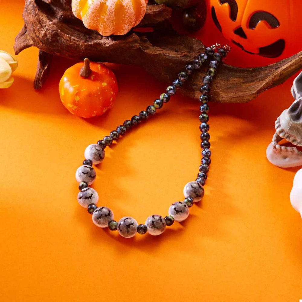 Halloween Beaded Necklace and Bracelet Set - Trendsi - Flyclothing LLC