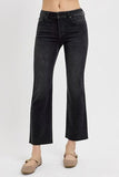 RISEN Tummy Control Mid Rise Crop Straight Jeans - Trendsi