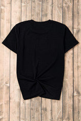 Bow Graphic Round Neck Short Sleeve T-Shirt - Trendsi - Flyclothing LLC