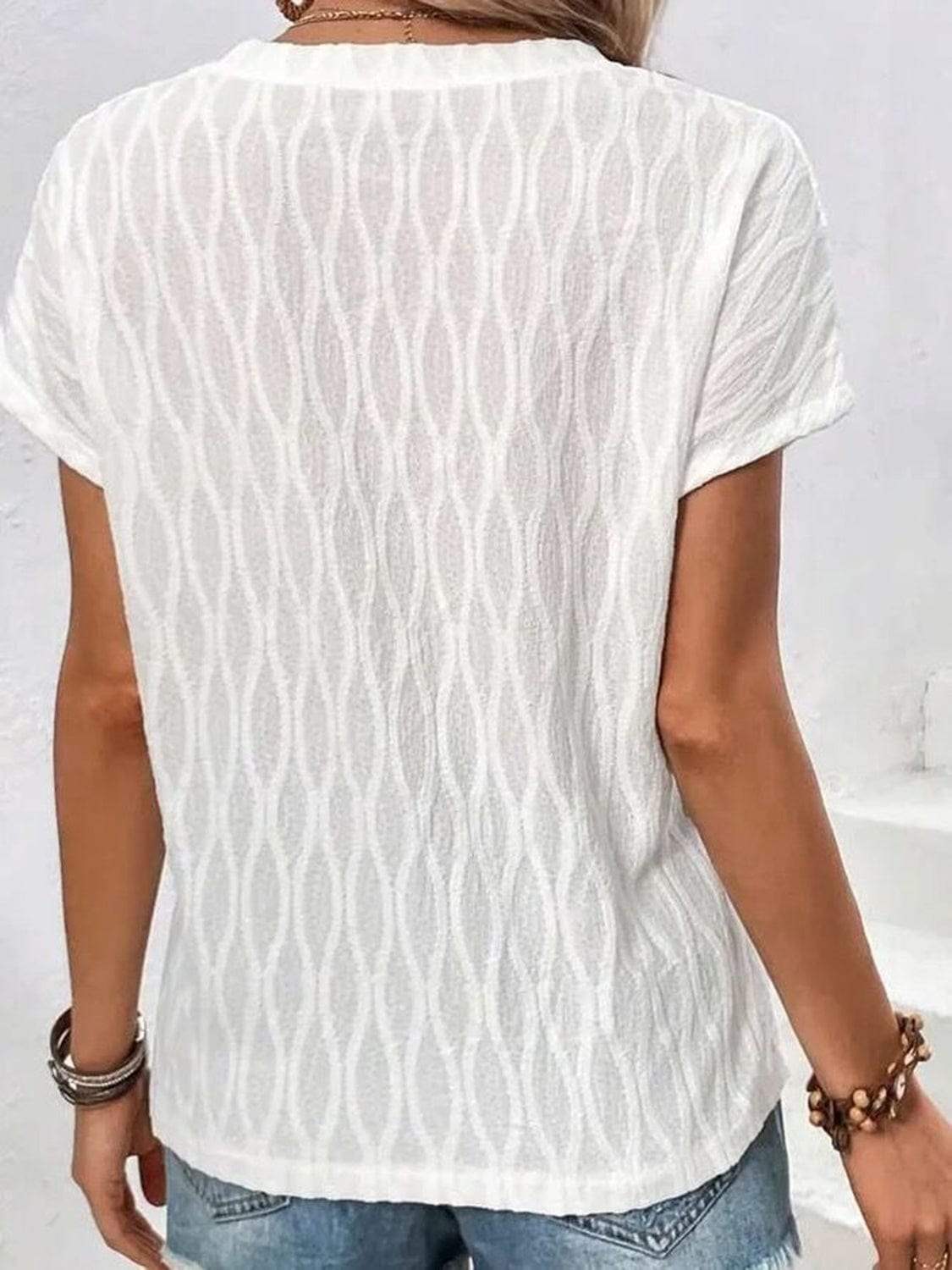 Full Size Round Neck Short Sleeve T-Shirt - Trendsi - Flyclothing LLC