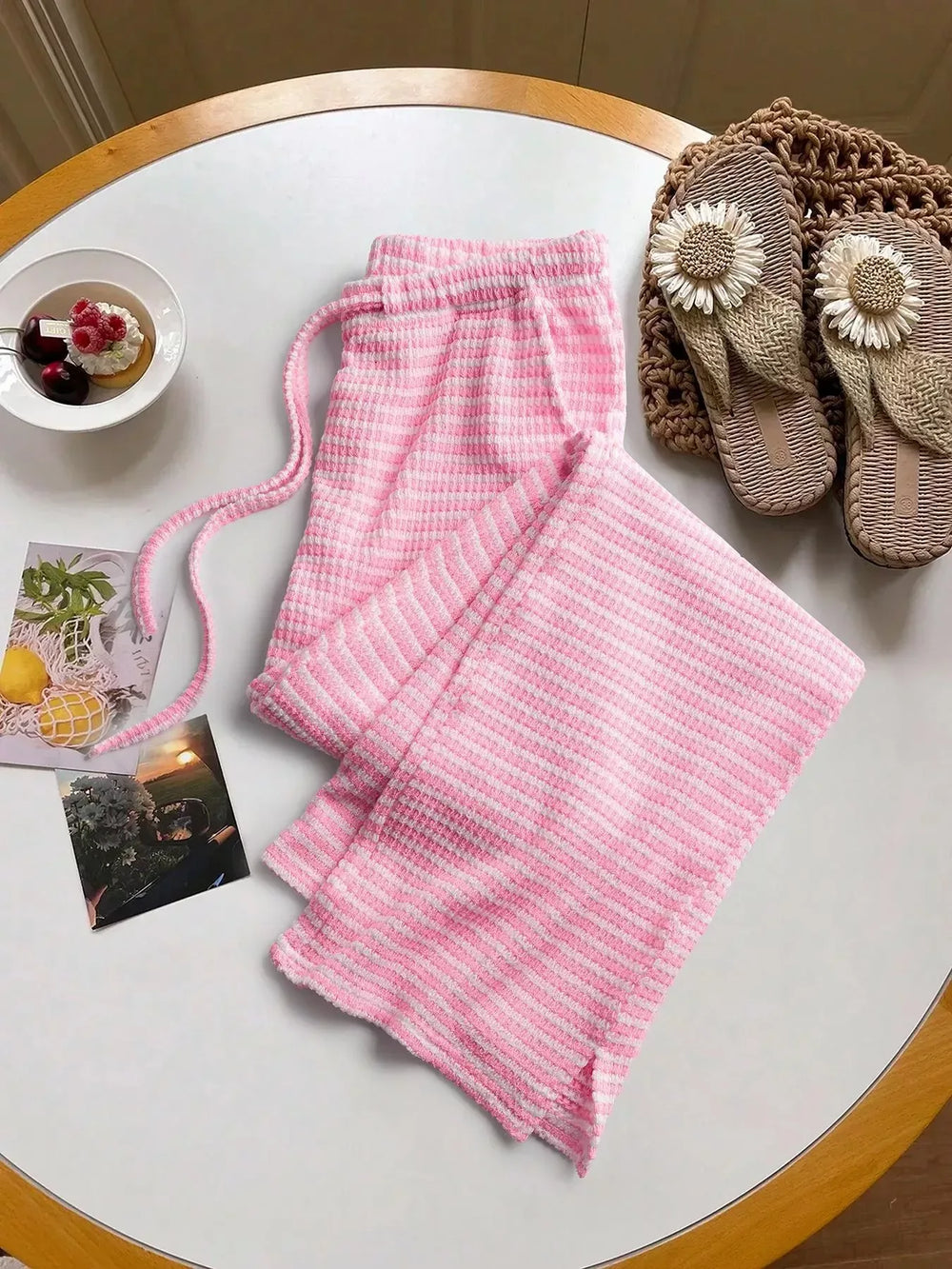 Drawstring Wide Leg Pants - Trendsi - Flyclothing LLC