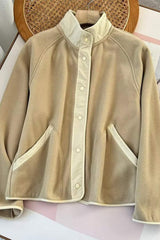 Double Take Snap Down Raglan Sleeve Jacket with Pockets - Trendsi - Flyclothing LLC