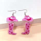 Cowboy Boot and Hat Dangle Earrings - Trendsi - Flyclothing LLC