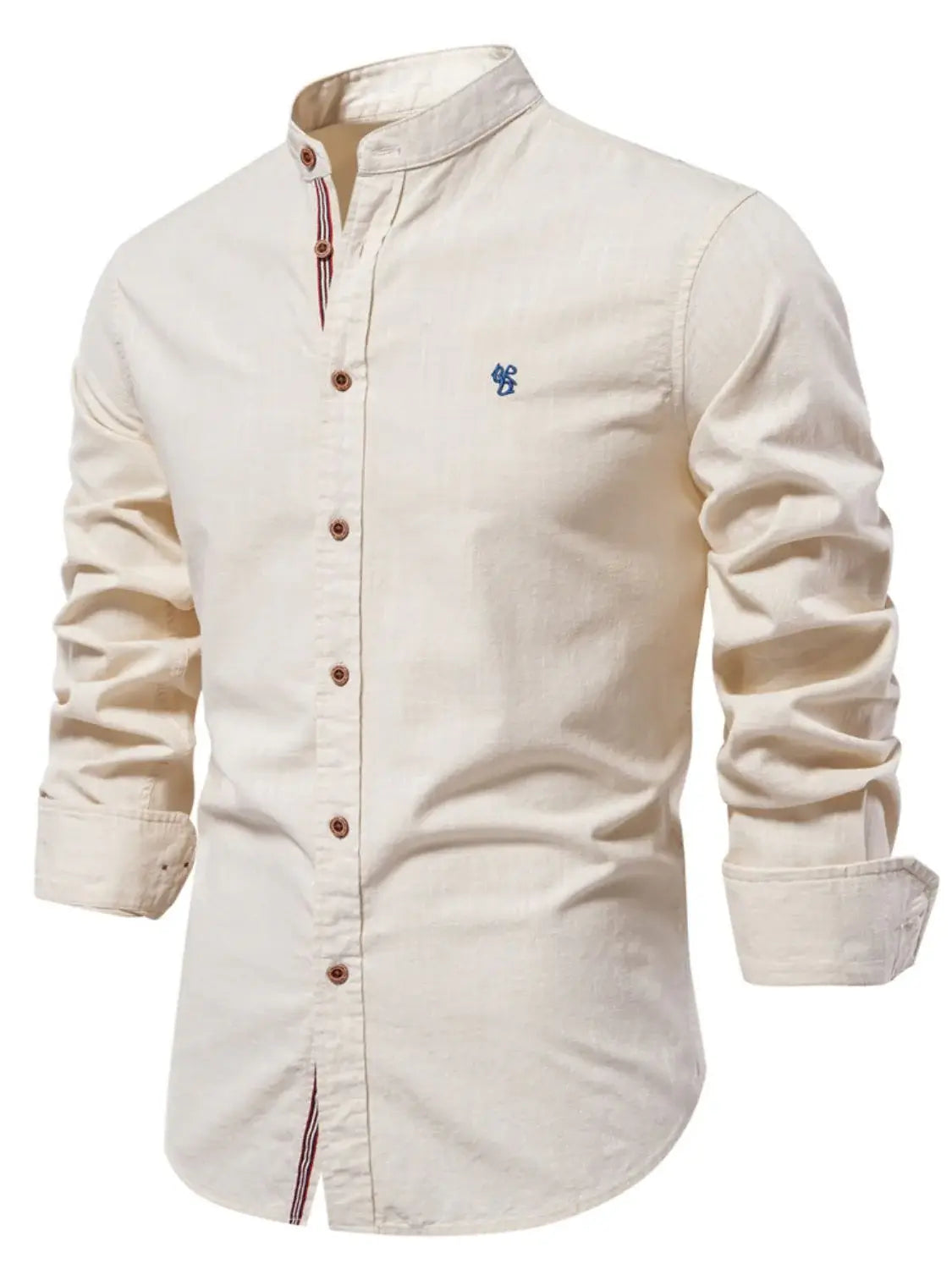 Men's Full Size Button Down Embroidered Shirt Plus Size - Trendsi - Flyclothing LLC