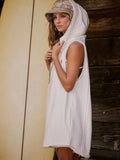 Half Zipped Hooded Sleeveless Romper - Trendsi - Flyclothing LLC